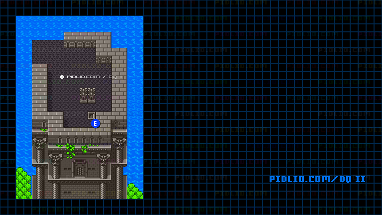 ドラゴンの角・南6Fのマップ画像 ／ SFC版ドラゴンクエストII攻略 ─ pidlio.com