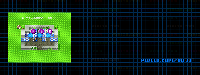 ベラヌール北のほこらのマップ画像 ／ SFC版ドラゴンクエストII攻略 ─ pidlio.com