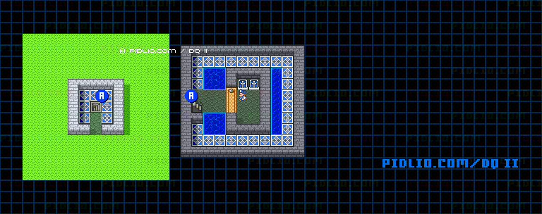 北のお告げ所のマップ画像 ／ SFC版ドラゴンクエストII攻略 ─ pidlio.com