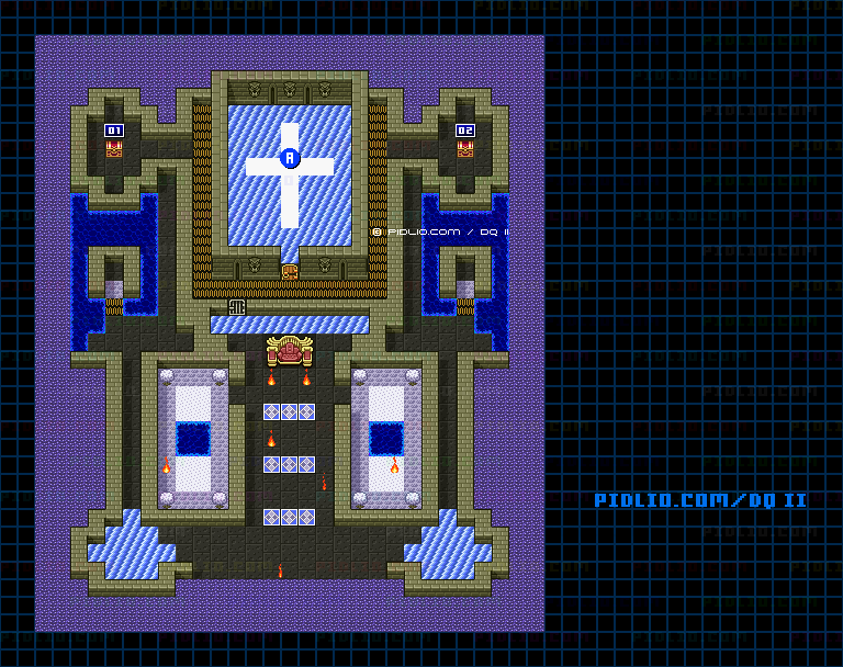 ハーゴンの神殿のマップ画像 ／ SFC版ドラゴンクエストII攻略 ─ pidlio.com