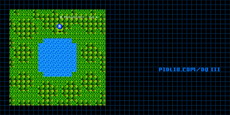 いざないの洞窟1Fのマップ画像 ／ FC版ドラゴンクエストIII攻略 ─ pidlio.com