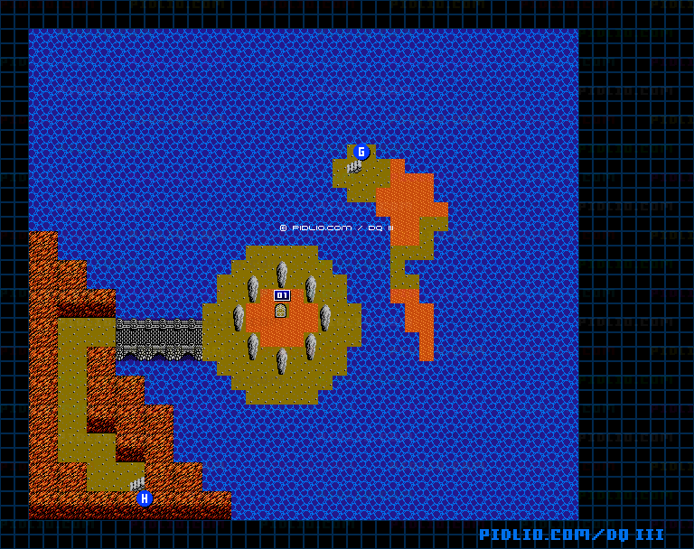 ノアニール西の洞窟B4のマップ画像 ／ FC版ドラゴンクエストIII攻略 ─ pidlio.com