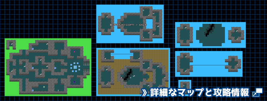 ガルナの塔の簡易マップ画像 ／ FC版ドラゴンクエスト3攻略 ─ pidlio.com