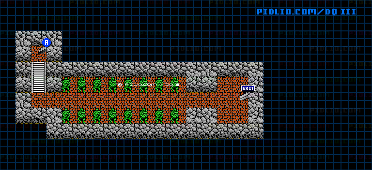 ネクロゴンドの洞窟B5のマップ画像 ／ FC版ドラゴンクエストIII攻略 ─ pidlio.com