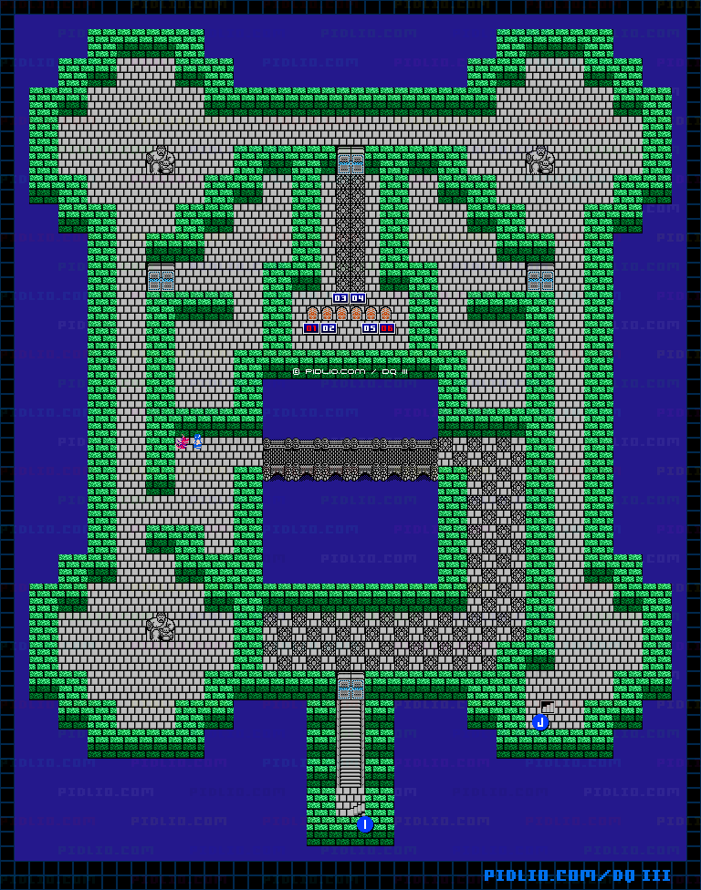 ゾーマの城B4のマップ画像 ／ FC版ドラゴンクエストIII攻略 ─ pidlio.com