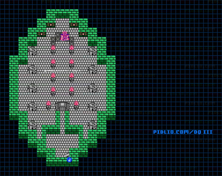 ゾーマの城B5のマップ画像 ／ FC版ドラゴンクエストIII攻略 ─ pidlio.com