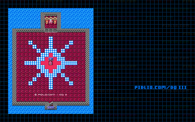 浅瀬のほこらのマップ画像 ／ FC版ドラゴンクエストIII攻略 ─ pidlio.com