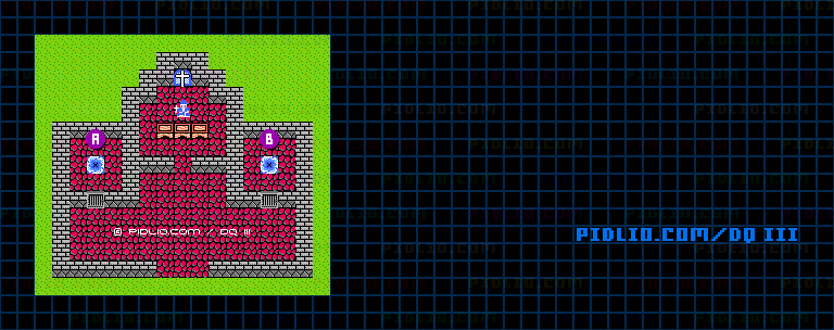 サマンオサ東のほこらのマップ画像 ／ FC版ドラゴンクエストIII攻略 ─ pidlio.com