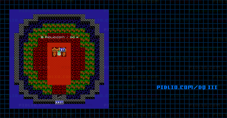 精霊のほこらのマップ画像 ／ FC版ドラゴンクエストIII攻略 ─ pidlio.com