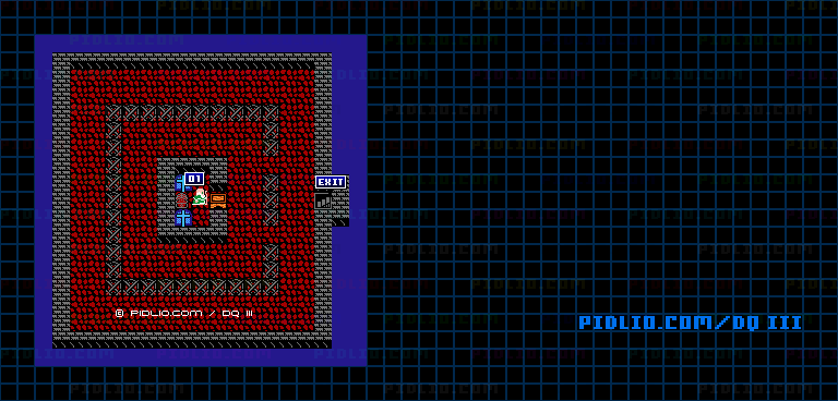 聖なるほこらのマップ画像 ／ FC版ドラゴンクエストIII攻略 ─ pidlio.com