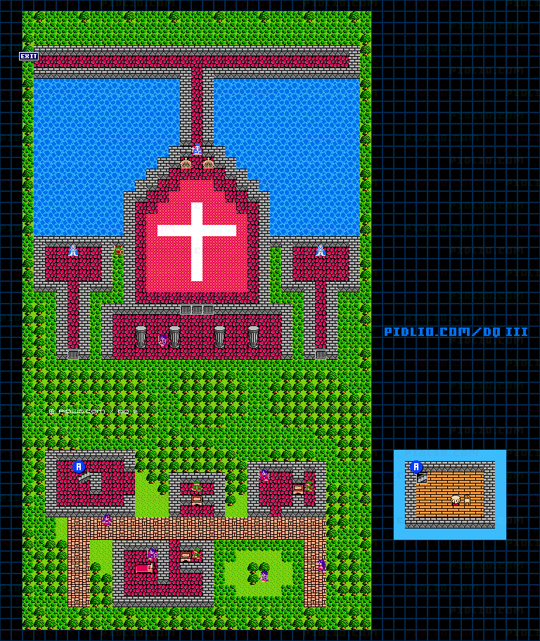 ランシールの村のマップ画像 ／ FC版ドラゴンクエストIII攻略 ─ pidlio.com
