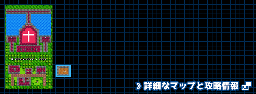 ランシールの村の簡易マップ画像 ／ FC版ドラゴンクエスト3攻略 ─ pidlio.com