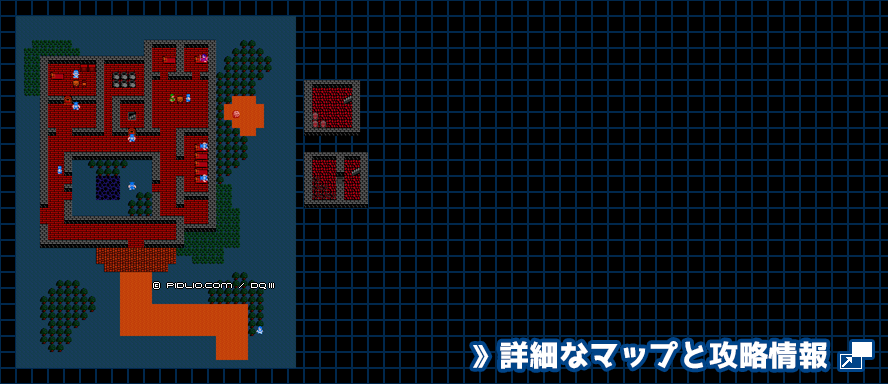 海賊の家の簡易マップ画像 ／ FC版ドラゴンクエスト3攻略 ─ pidlio.com
