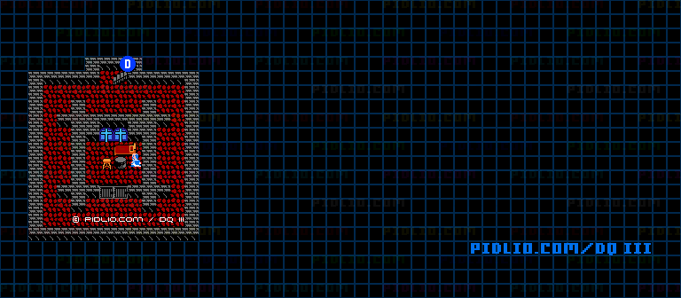 ラダトームの城B1のマップ画像 ／ FC版ドラゴンクエストIII攻略 ─ pidlio.com