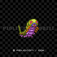 キャタピラーの画像：SFC版ドラクエ3の敵・モンスター図鑑 ／ ドラゴンクエスト3攻略