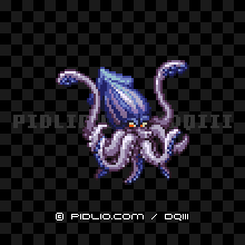 だいおうイカの画像：SFC版ドラクエ3の敵・モンスター図鑑 ／ ドラゴンクエスト3攻略