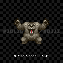 グリズリーの画像：SFC版ドラクエ3の敵・モンスター図鑑 ／ ドラゴンクエスト3攻略