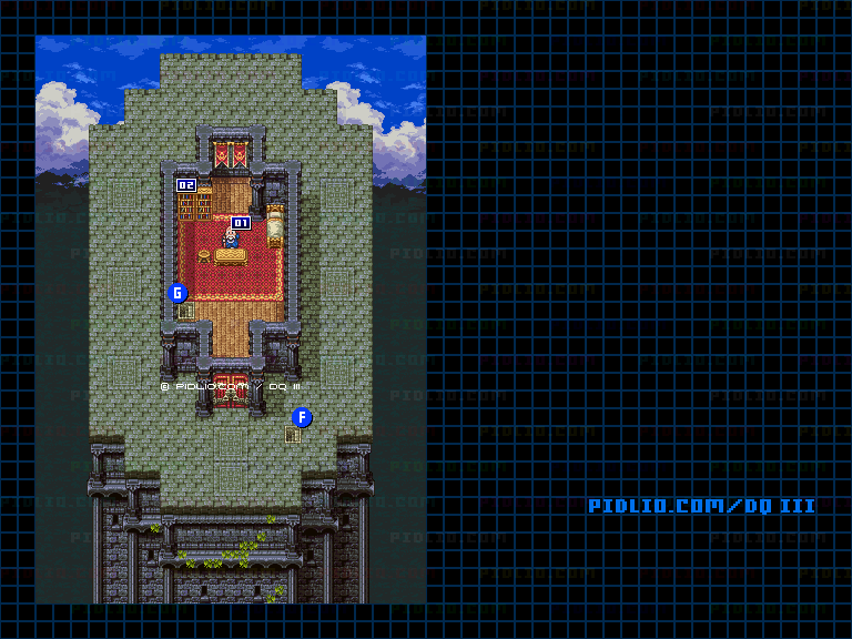 ナジミの塔・4階のマップ画像 ／ SFC版ドラゴンクエスト3攻略 ─ pidlio.com