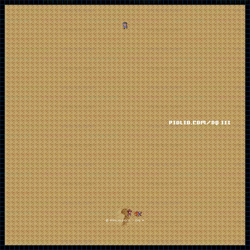 性格診断「砂漠」のマップ画像 ／ SFC版ドラゴンクエスト3攻略 ─ pidlio.com
