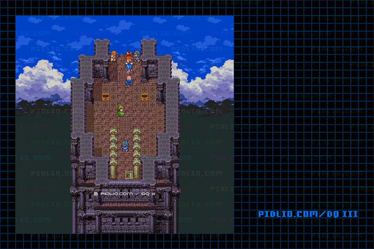 性格診断「塔からの飛び降り」のマップ画像 ／ SFC版ドラゴンクエスト3攻略 ─ pidlio.com