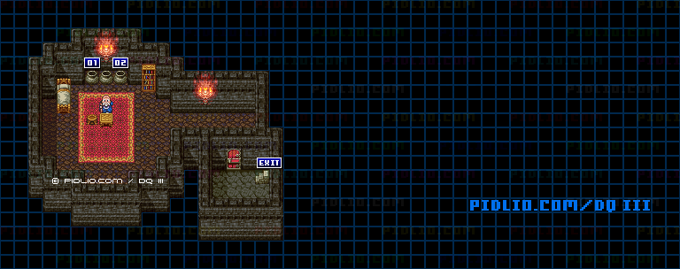 アリアハン東のほこらのマップ画像 ／ SFC版ドラゴンクエスト3攻略 ─ pidlio.com