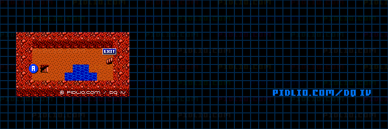 レイクナバ北の洞窟B1のマップ画像 ／ FC版ドラゴンクエストIV攻略 ─ pidlio.com