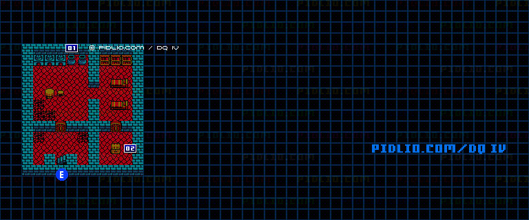 コーミズ西の洞窟B5のマップ画像 ／ FC版ドラゴンクエストIV攻略 ─ pidlio.com