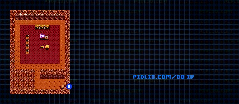 ガーデンブルグ南東の洞窟のマップ画像 ／ FC版ドラゴンクエストIV攻略 ─ pidlio.com