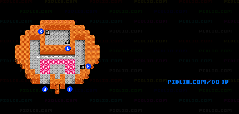 魔神像6Fのマップ画像 ／ FC版ドラゴンクエストIV攻略 ─ pidlio.com