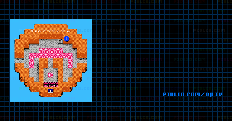 魔神像7Fのマップ画像 ／ FC版ドラゴンクエストIV攻略 ─ pidlio.com