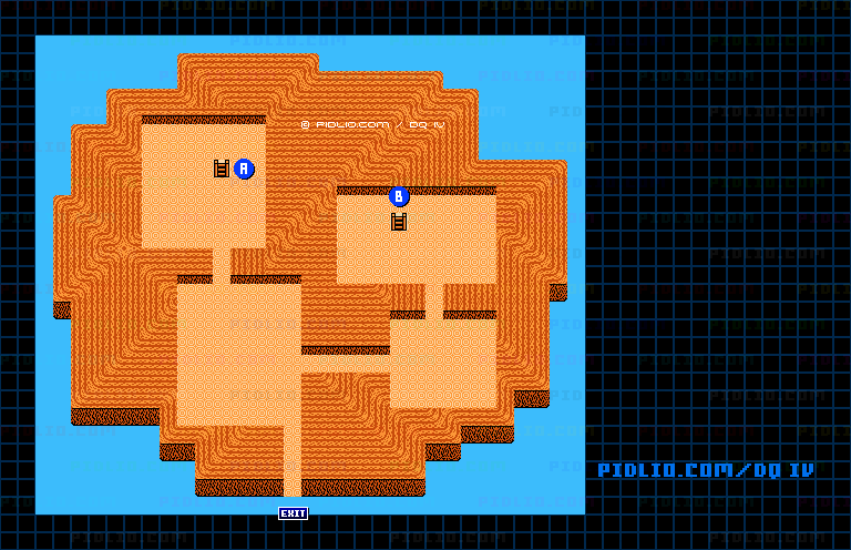 世界樹1Fのマップ画像 ／ FC版ドラゴンクエストIV攻略 ─ pidlio.com