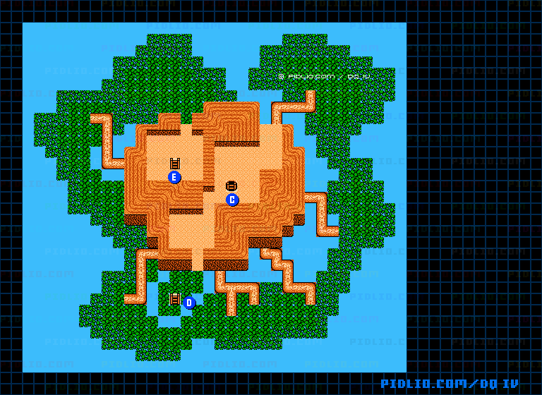世界樹3Fのマップ画像 ／ FC版ドラゴンクエストIV攻略 ─ pidlio.com