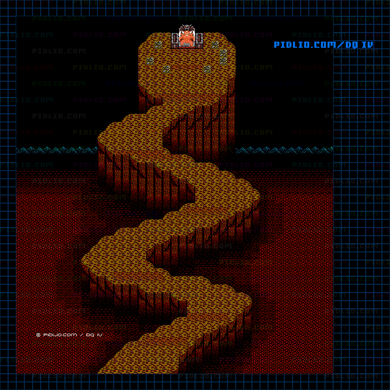 デスマウンテンのマップ画像 / FC版ドラゴンクエストIV攻略 ─ pidlio.com