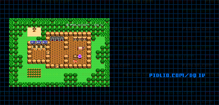 木こりの家のマップ画像 / FC版ドラゴンクエストIV攻略 ─ pidlio.com