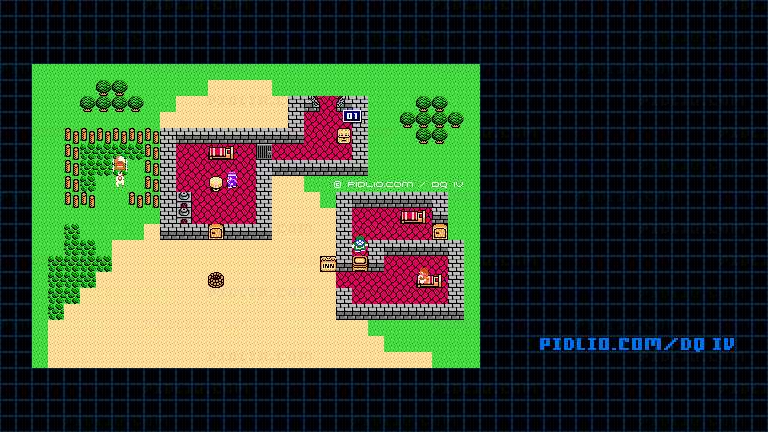 砂漠の宿屋のマップ画像 / FC版ドラゴンクエストIV攻略 ─ pidlio.com