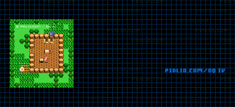 島の老人の家のマップ画像 / FC版ドラゴンクエストIV攻略 ─ pidlio.com