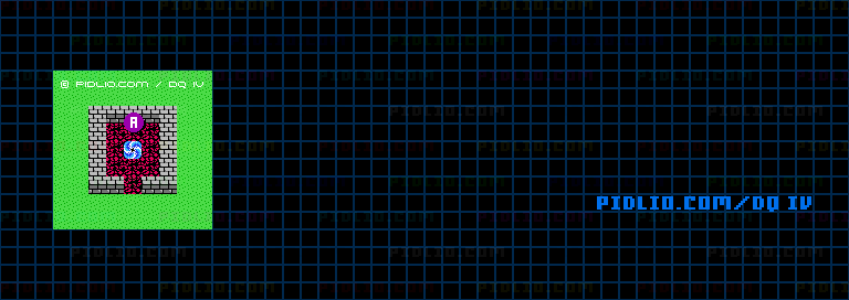 リバーサイド北西の旅の扉のマップ画像 / FC版ドラゴンクエストIV攻略 ─ pidlio.com
