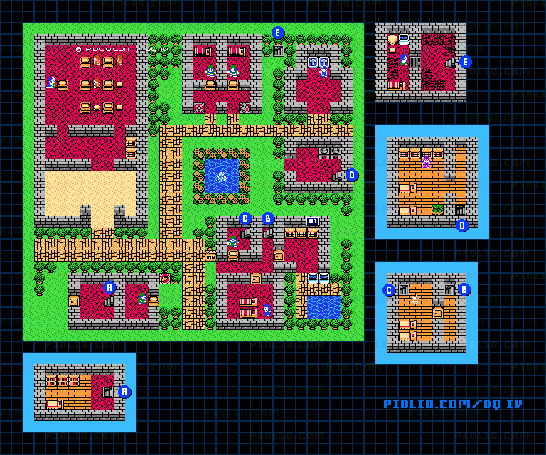 イムルの村のマップ画像 / FC版ドラゴンクエストIV攻略 ─ pidlio.com