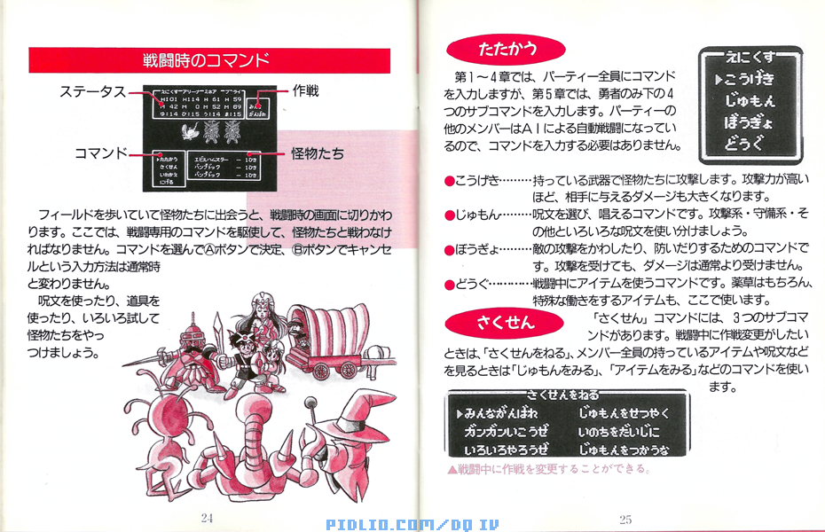 FC版ドラクエ4の預言説明書 P24-P25 ／ ドラゴンクエストIV攻略