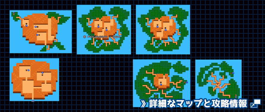 世界樹の簡易マップ画像 ／ FC版ドラゴンクエスト4攻略 ─ pidlio.com