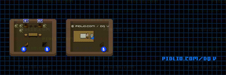 チゾットの山道・ばあさんの洞窟のマップ画像 ／ SFC版ドラゴンクエストV攻略 ─ pidlio.com