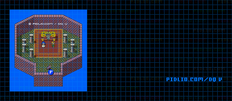 デモンズタワー10F北側のマップ画像 ／ SFC版ドラゴンクエストV攻略 ─ pidlio.com