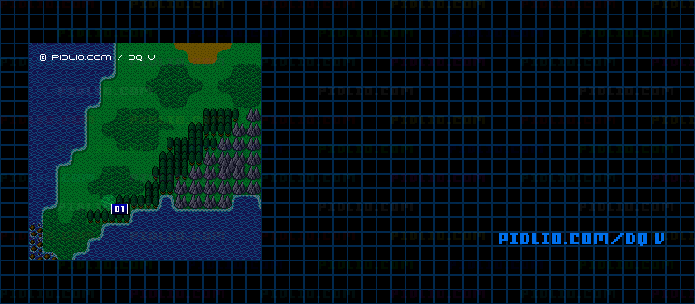 ルラムーン草がある場所のマップ画像 ／ SFC版ドラゴンクエストV攻略 ─ pidlio.com