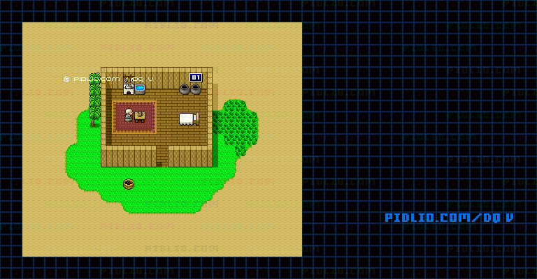 砂漠のオアシス（砂漠のほこら）のマップ画像 ／ SFC版ドラゴンクエストV攻略 ─ pidlio.com