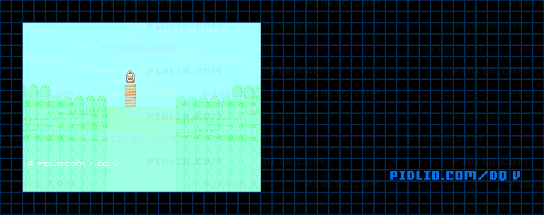 妖精の城・霧の湖のマップ画像 ／ SFC版ドラゴンクエストV攻略 ─ pidlio.com