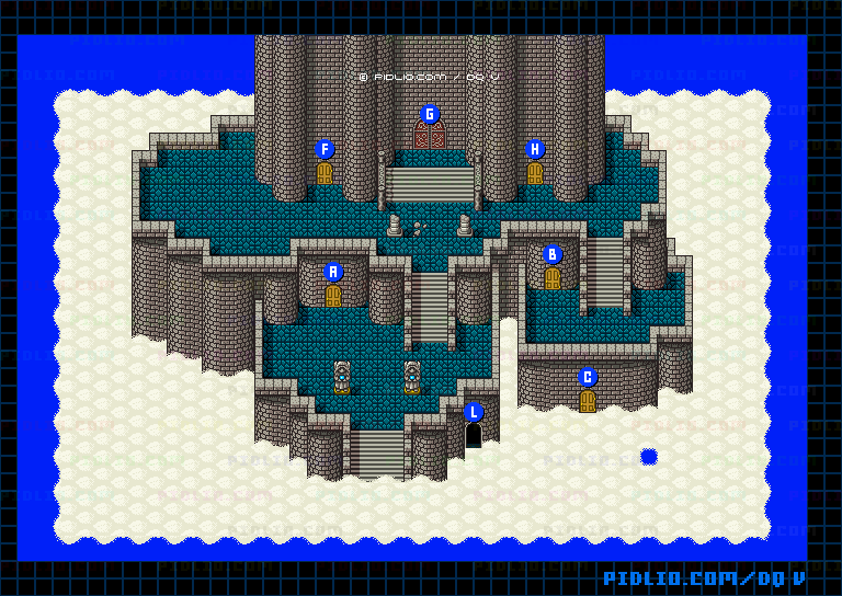 天空城・外観のマップ画像 / SFC版ドラゴンクエストV攻略 ─ pidlio.com