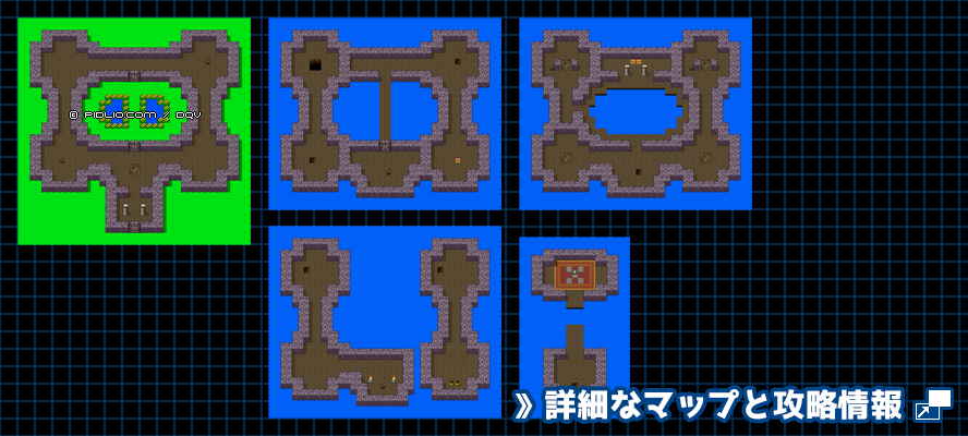 神の塔の簡易マップ画像 ／ SFC版ドラゴンクエスト5攻略 ─ pidlio.com