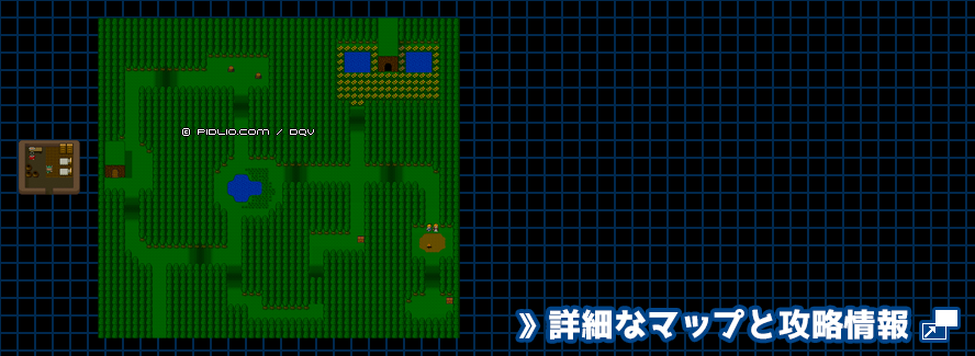 迷いの森の簡易マップ画像 ／ SFC版ドラゴンクエスト5攻略 ─ pidlio.com