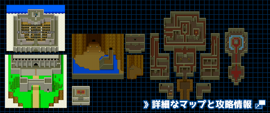 大神殿の簡易マップ画像 ／ SFC版ドラゴンクエスト5攻略 ─ pidlio.com