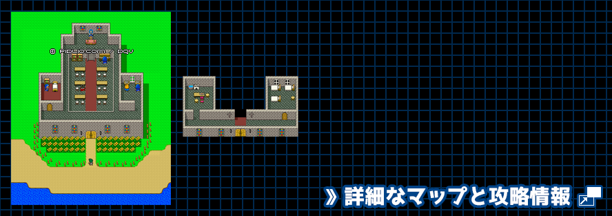 海辺の修道院の簡易マップ画像 ／ SFC版ドラゴンクエスト5攻略 ─ pidlio.com